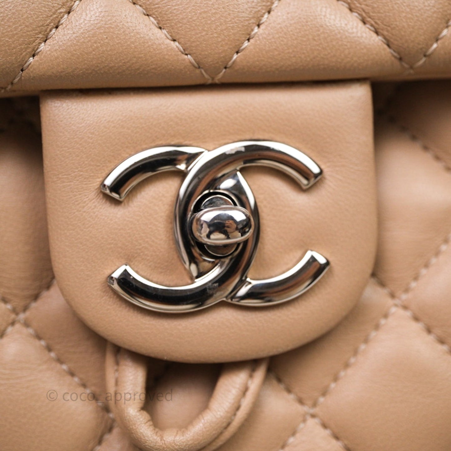 Chanel Quilted Small Urban Spirit Backpack Beige Lambskin Silver Hardware