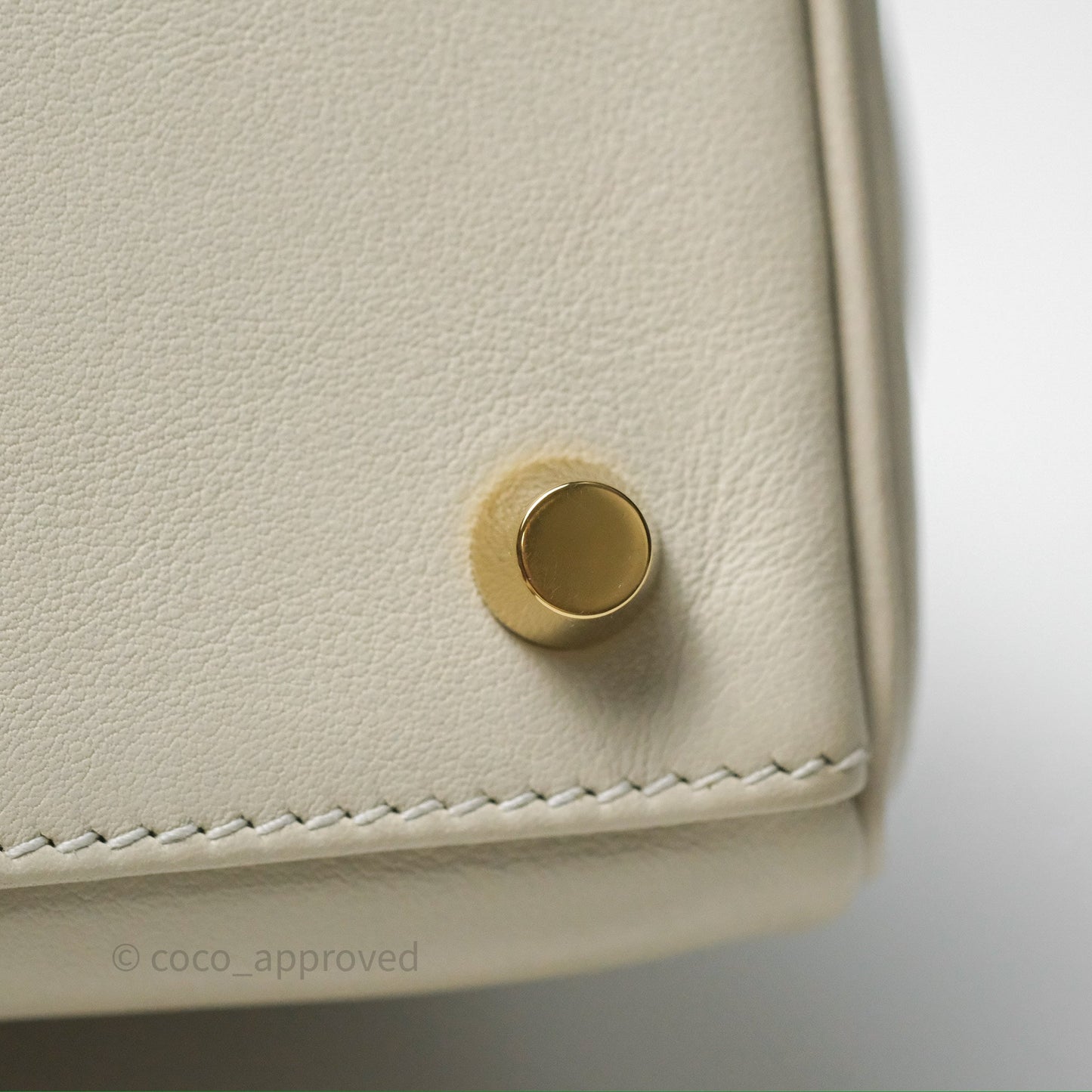 Hermès Retourne Swift Kelly 25 Gris Perle 80 Gold Hardware