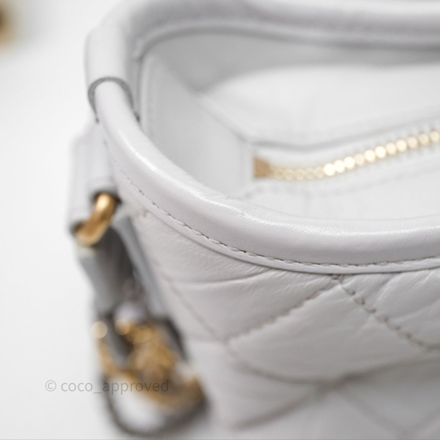 Chanel Small Gabrielle Hobo Quilted Grey Aged Calfskin