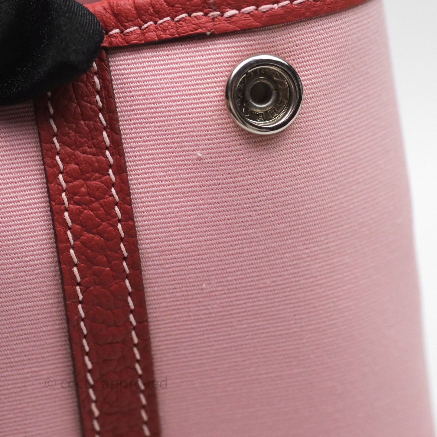 Hermès Garden Party 30 Canvas Rose Sakura 3Q/ Rouge Duchesse 2V