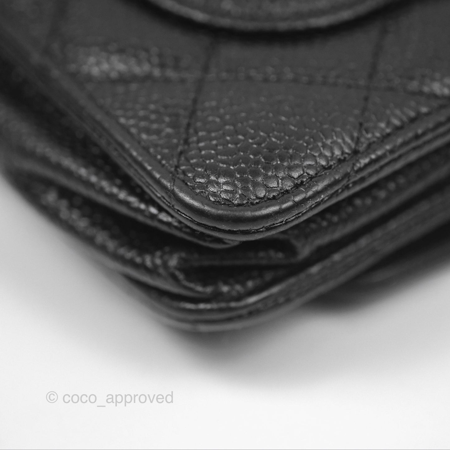Chanel Quilted Classic WOC Black Caviar Silver Hardware