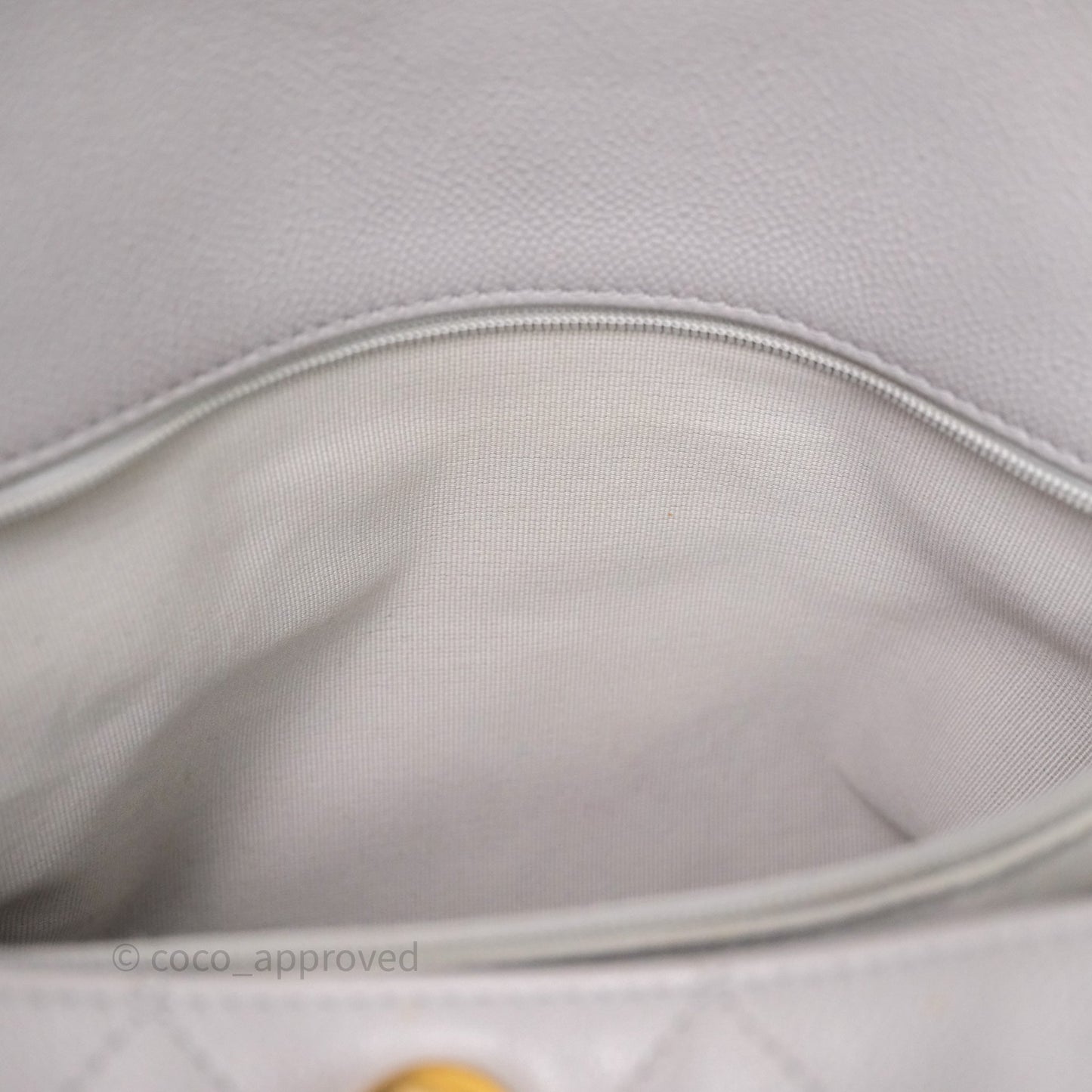 Chanel Double Pocket Hobo Bag Grey Caviar Aged Gold Hardware