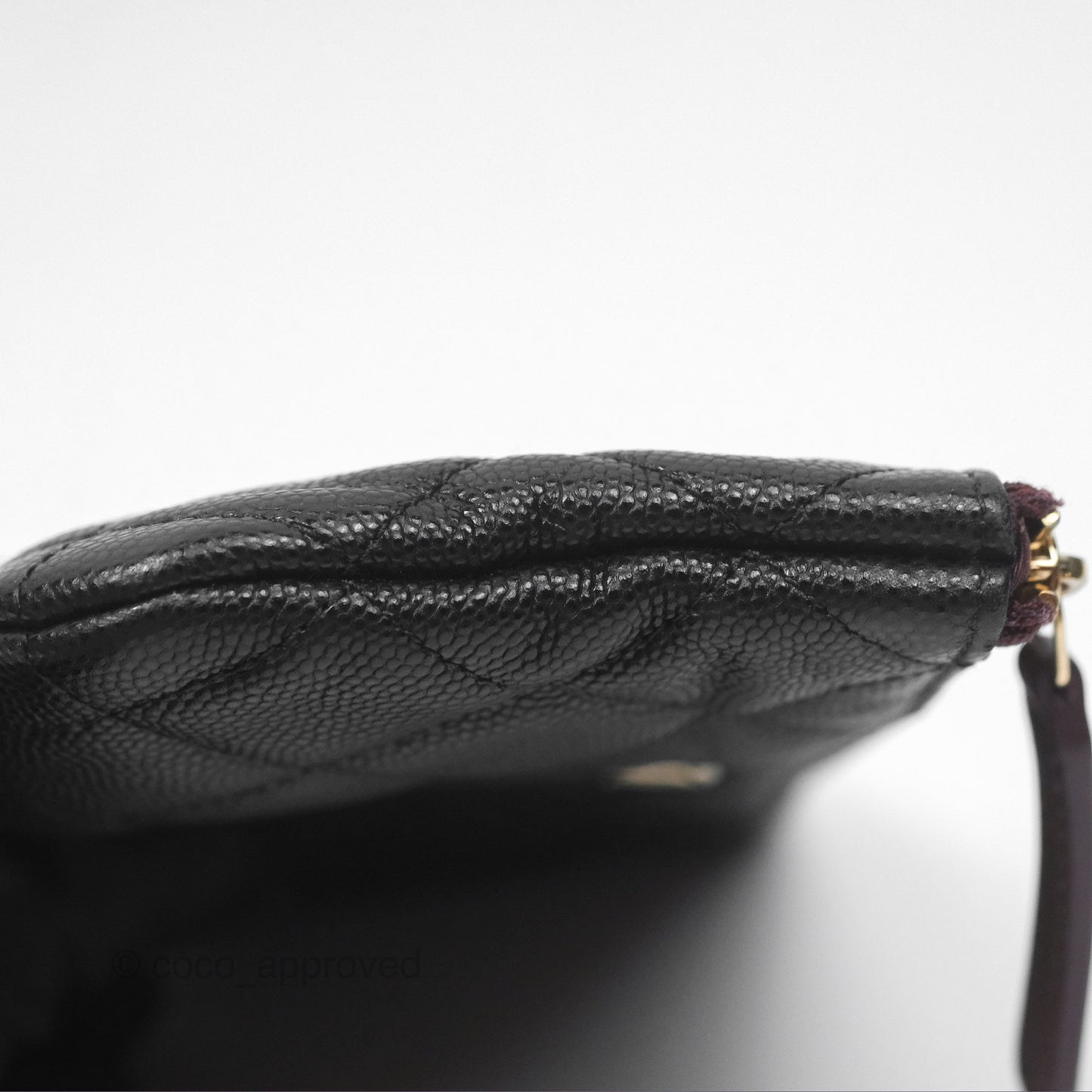 Chanel Quilted Mini O Case Black Caviar Gold Hardware