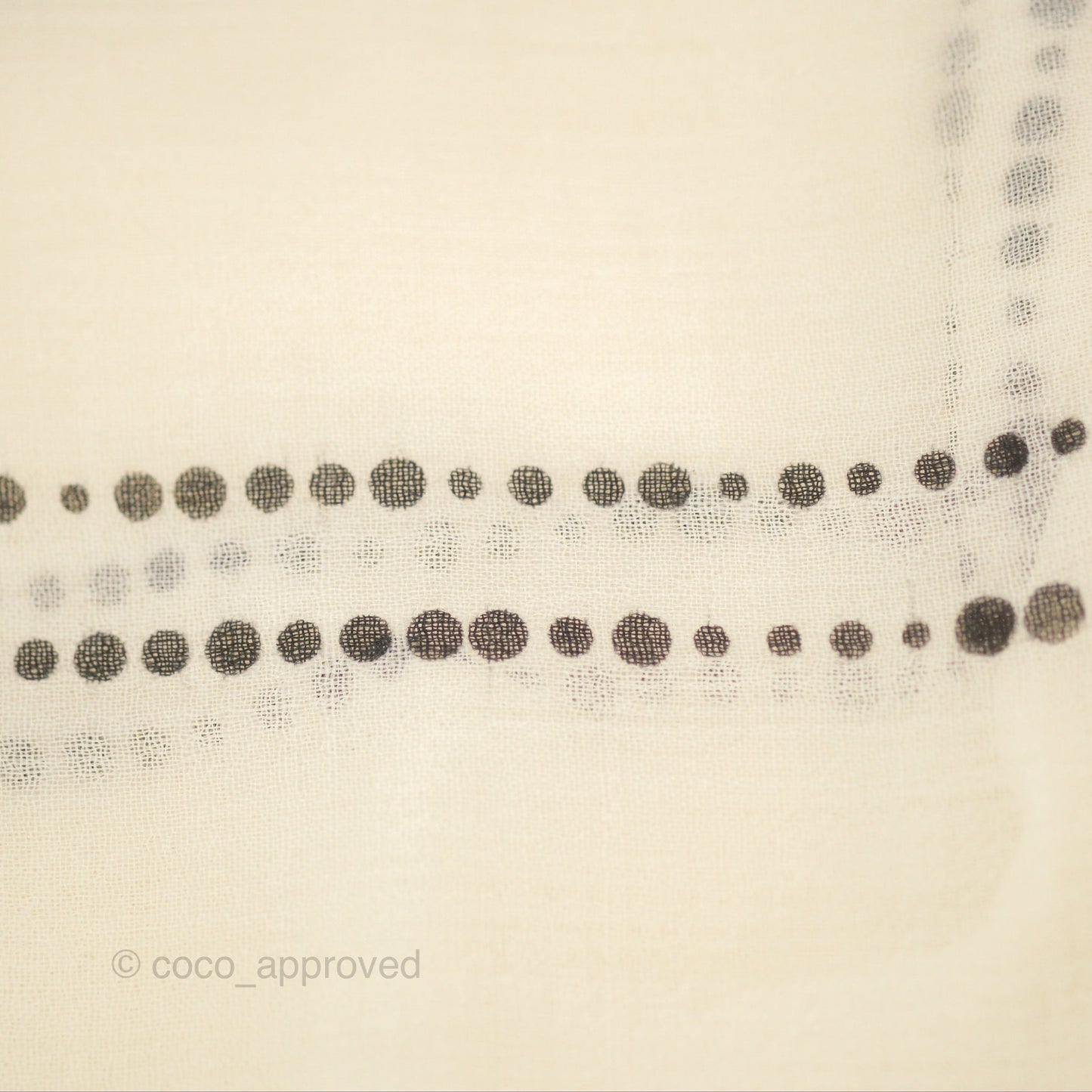 Chanel Cashmere Scarf Ivory/Black