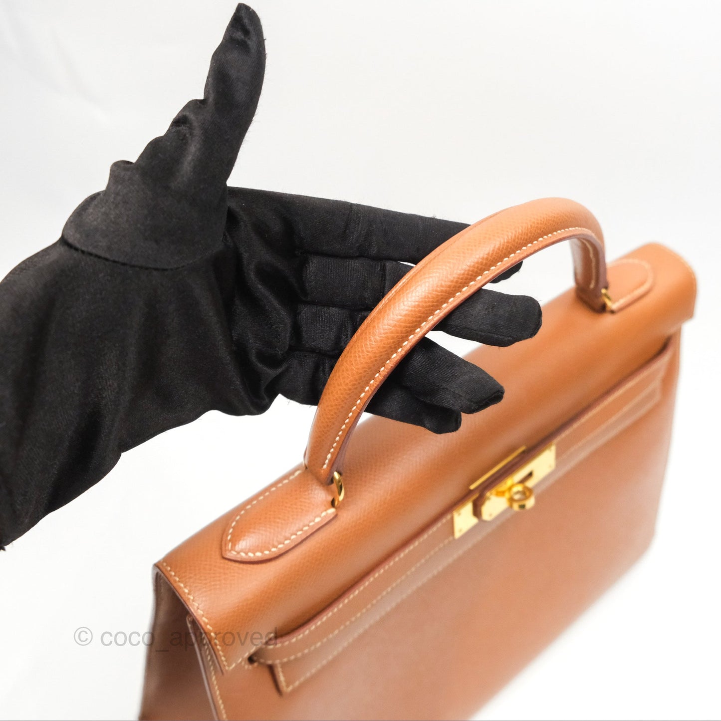 Hermès Kelly 32 Sellier Gold Epsom Gold Hardware
