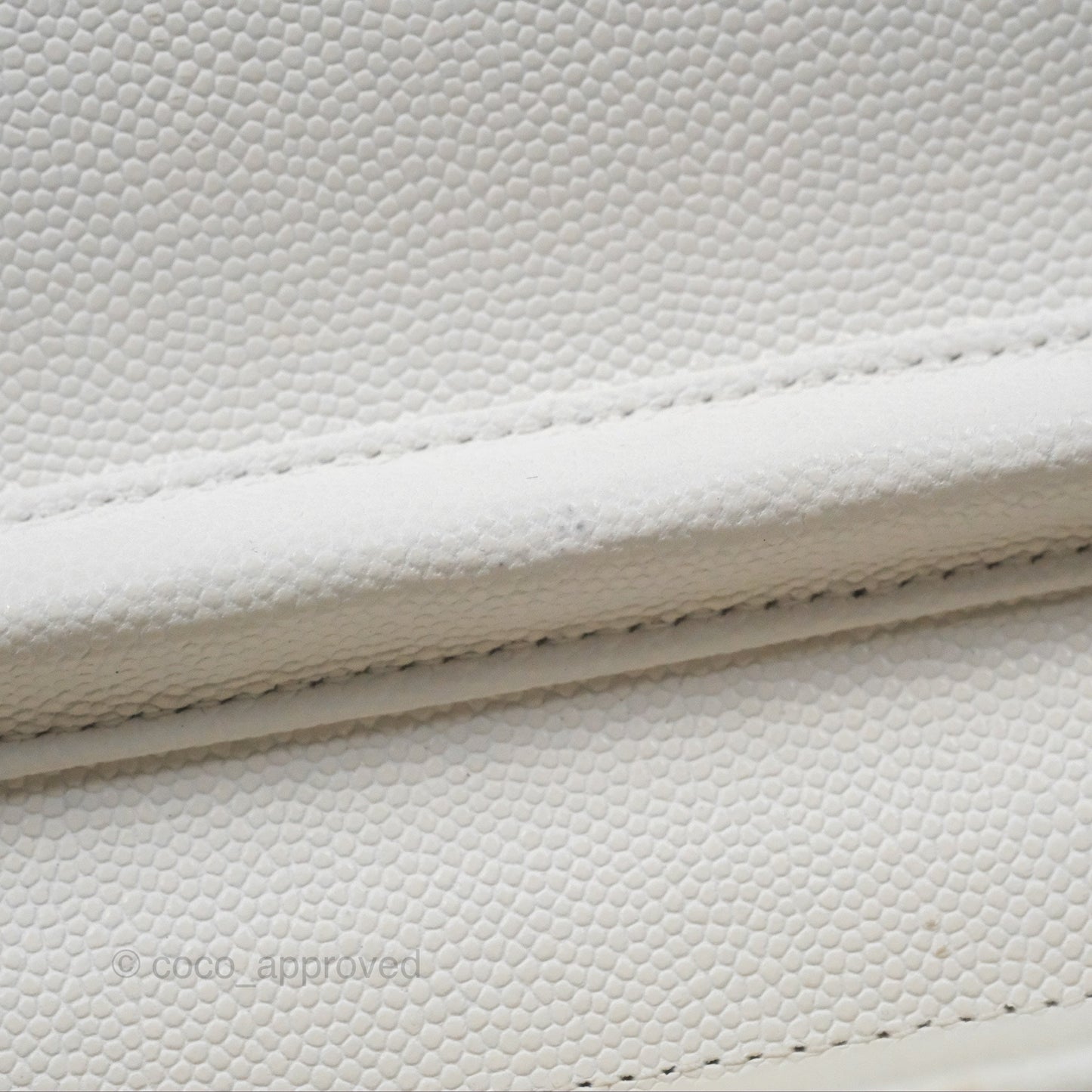 Chanel Quilted Classic Wallet on Chain WOC White Caviar Gold Hardware