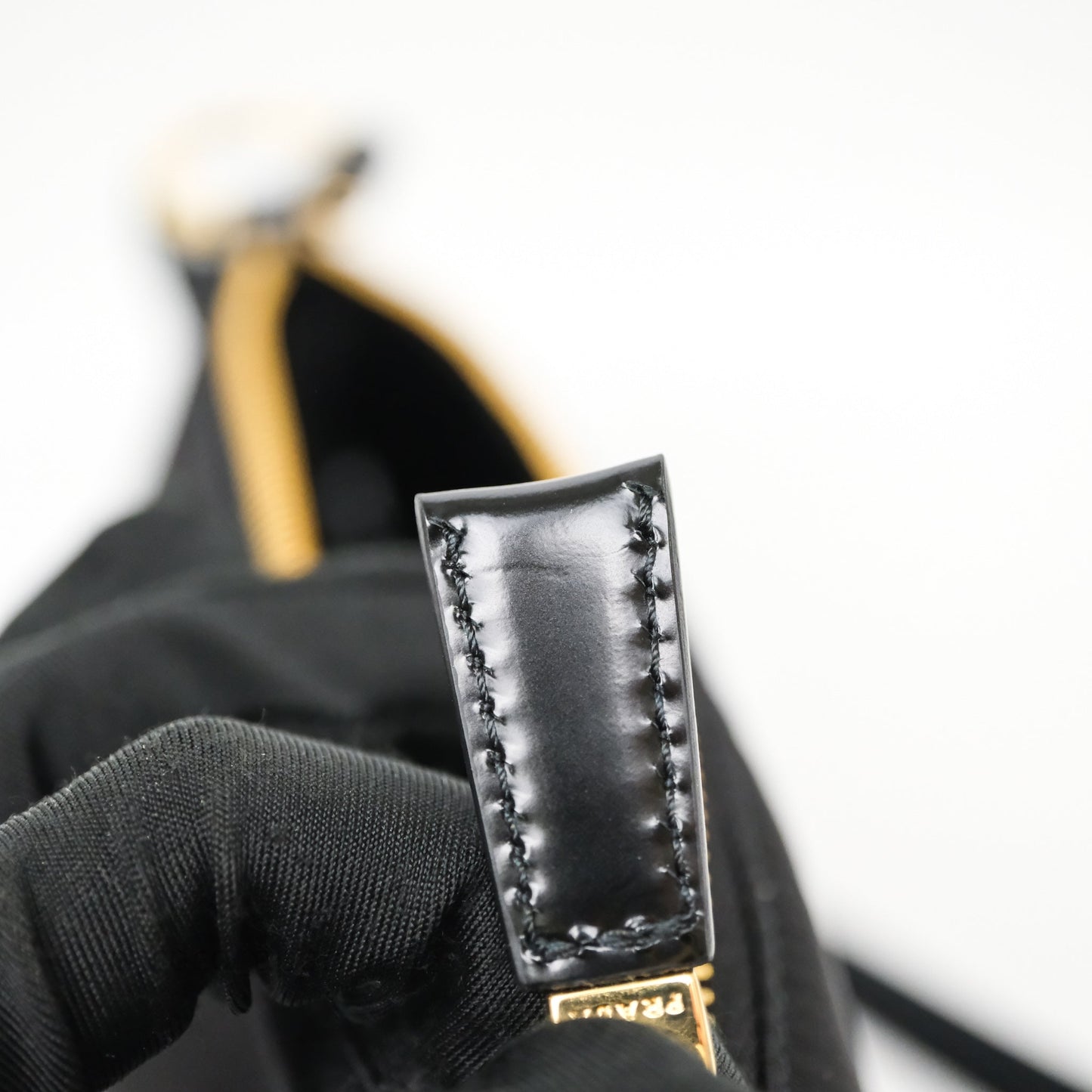 Prada Re-Edition 2002 Re-Nylon Small Shoulder Bag Black Gold Hardware
