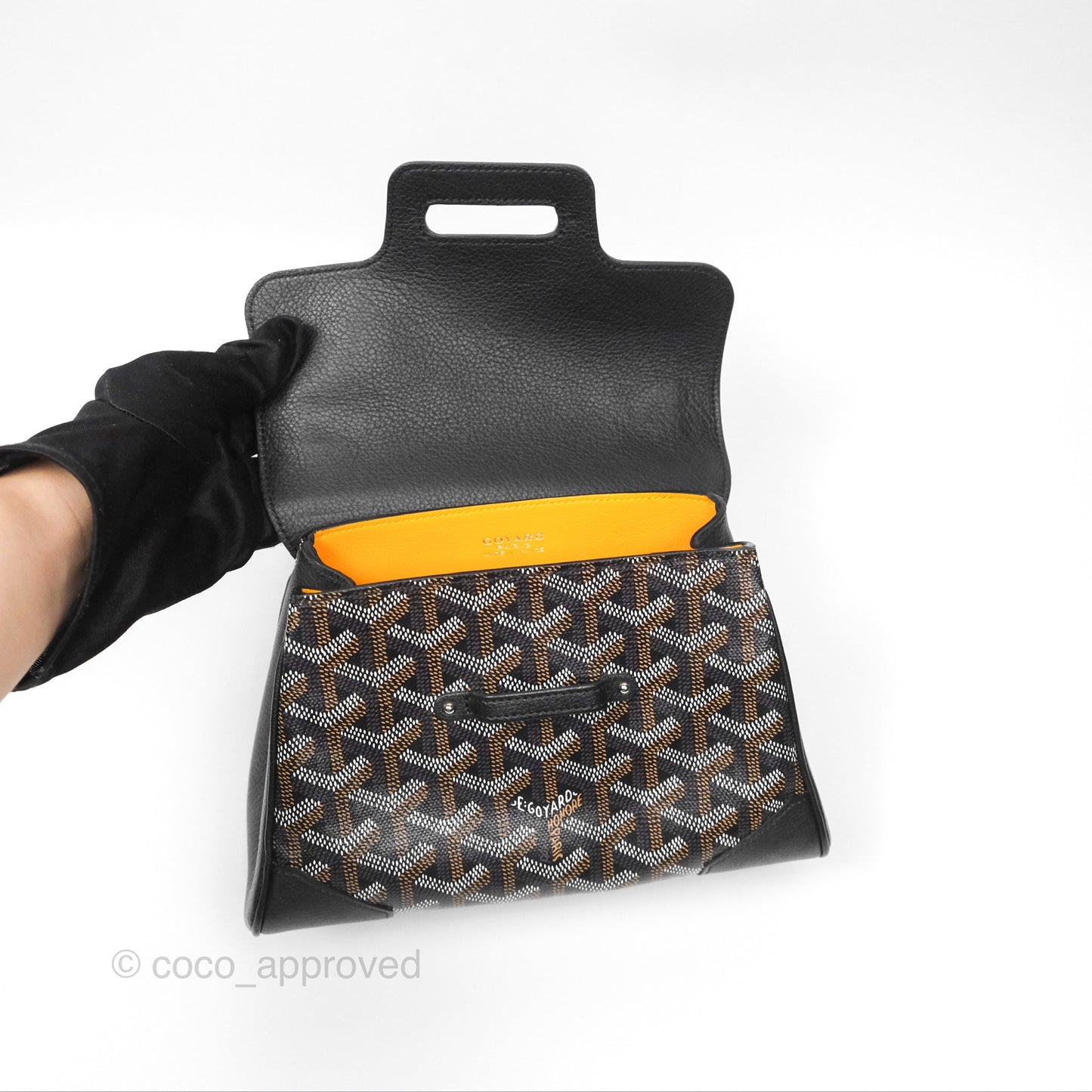 Goyard Saïgon Mini Bag Chevroches Calfskin Black