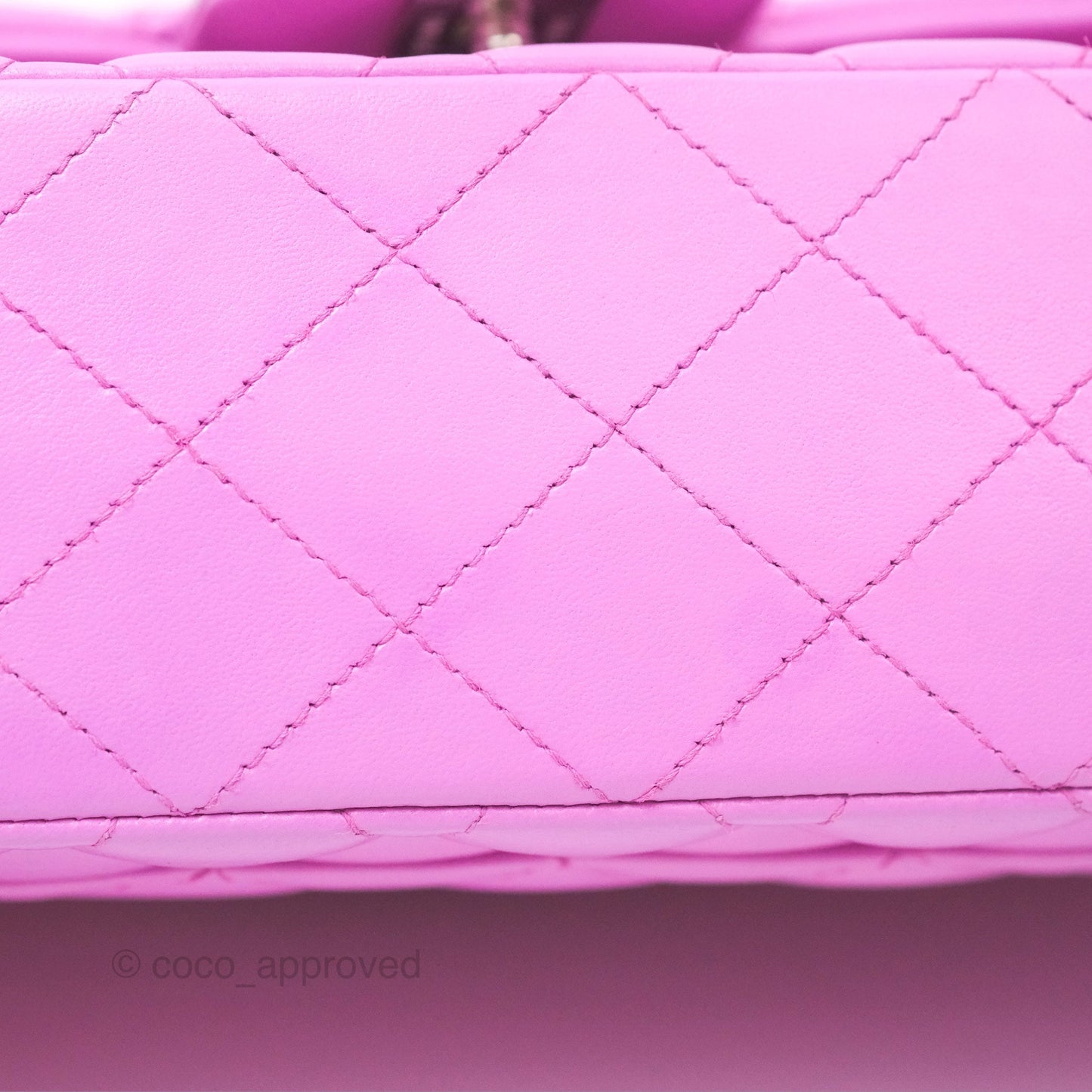 Chanel Medium Classic Flap Quilted Purple Lambskin Silver Hardware