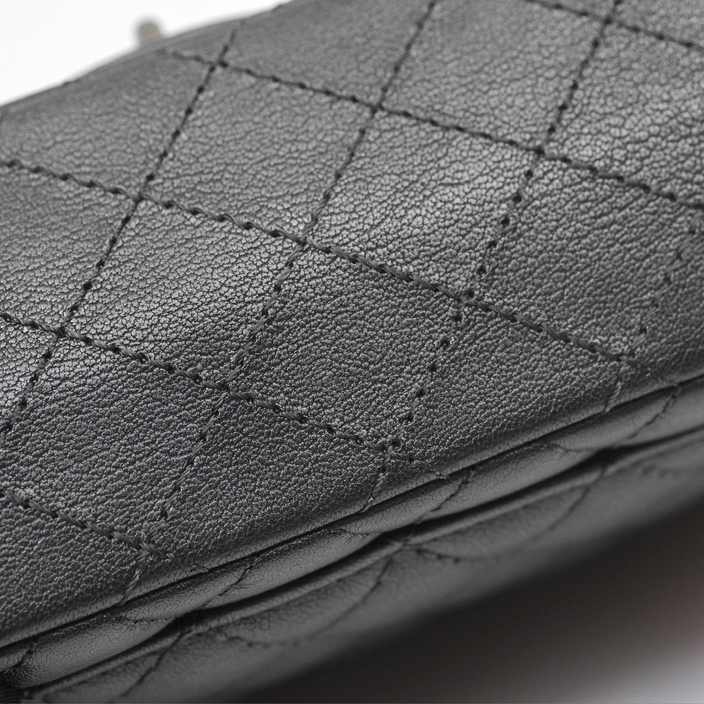 Chanel Mini Reissue 224 Dark Grey Grained Calfskin Ruthenium Hardware