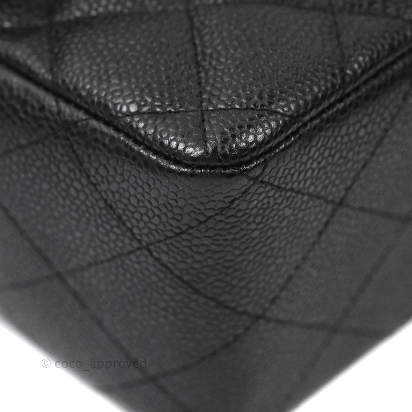Chanel Jumbo Single Flap Black Caviar Silver Hardware