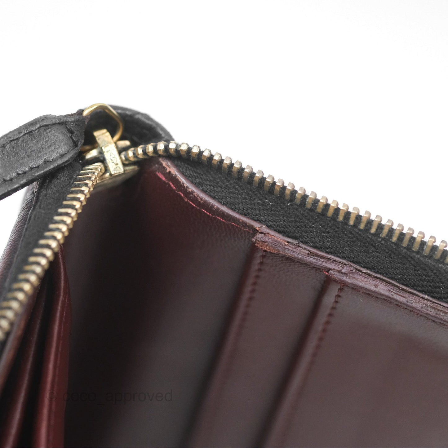 Chanel Zip Around Organiser Wallet Black Lambskin Gold Hardware