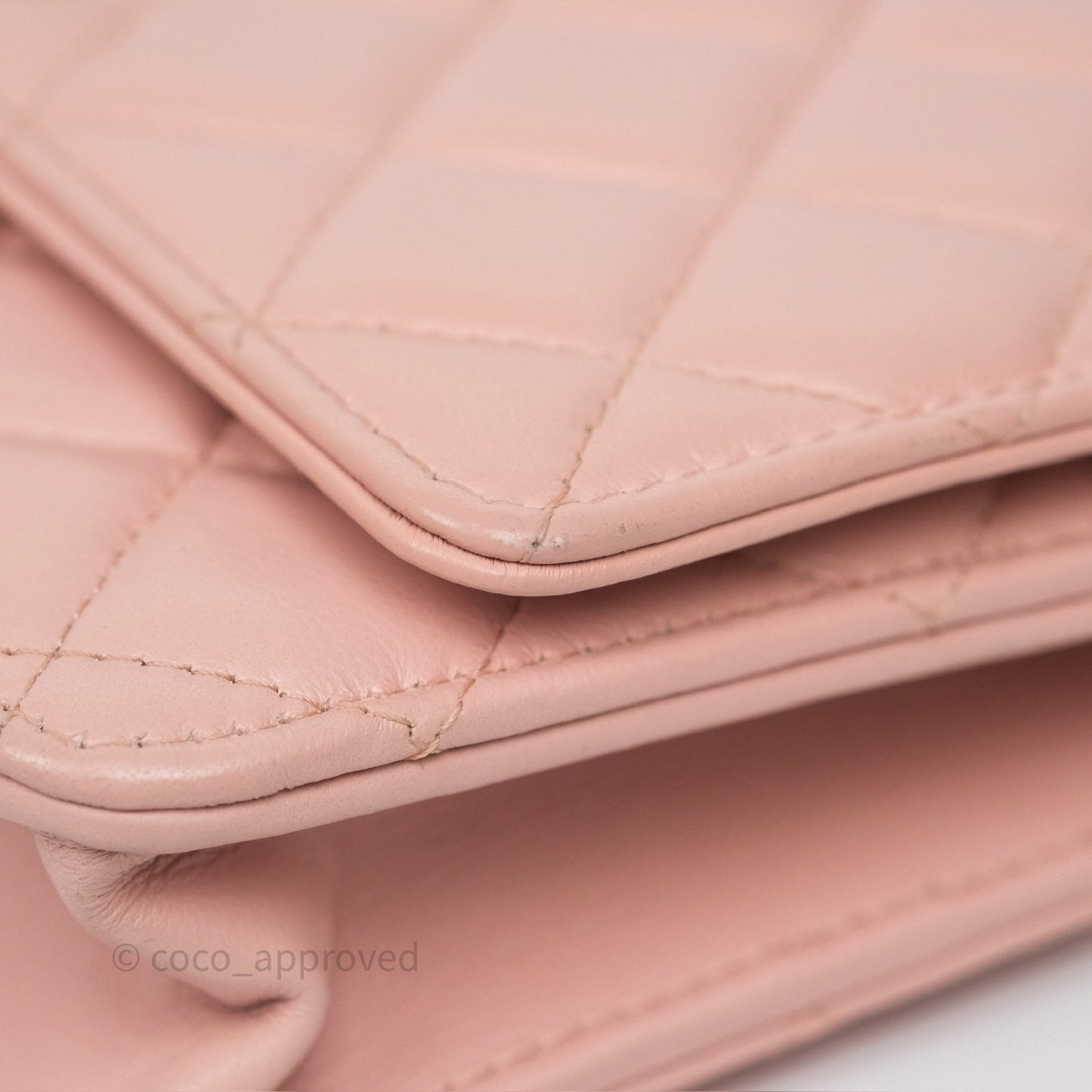 Chanel Camellia Crush Wallet on Chain WOC Pink Lambskin Aged Gold Hardware