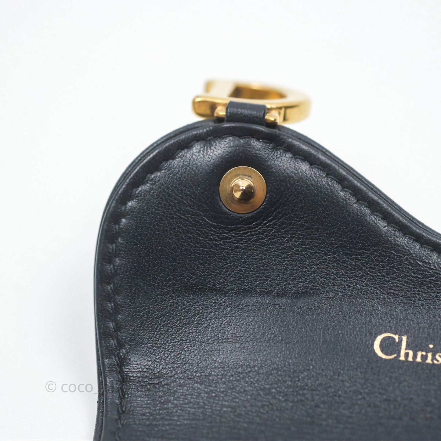 Christian Dior Saddle Flap Card Holder Blue Dior Oblique Jacquard