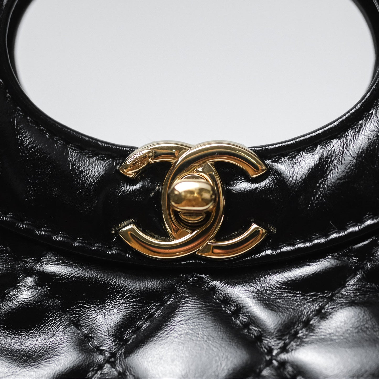 Chanel 31 Mini Black Shiny Lambskin Gold Hardware