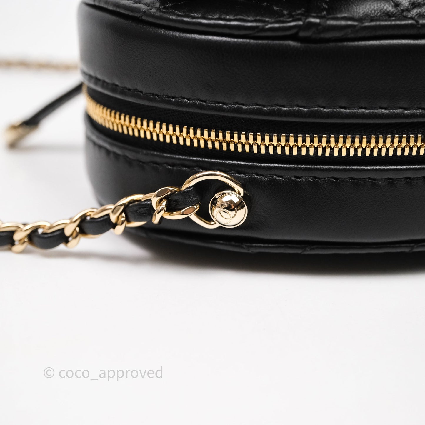 Chanel Large Heart Bag Black Lambskin Gold Hardware 22S