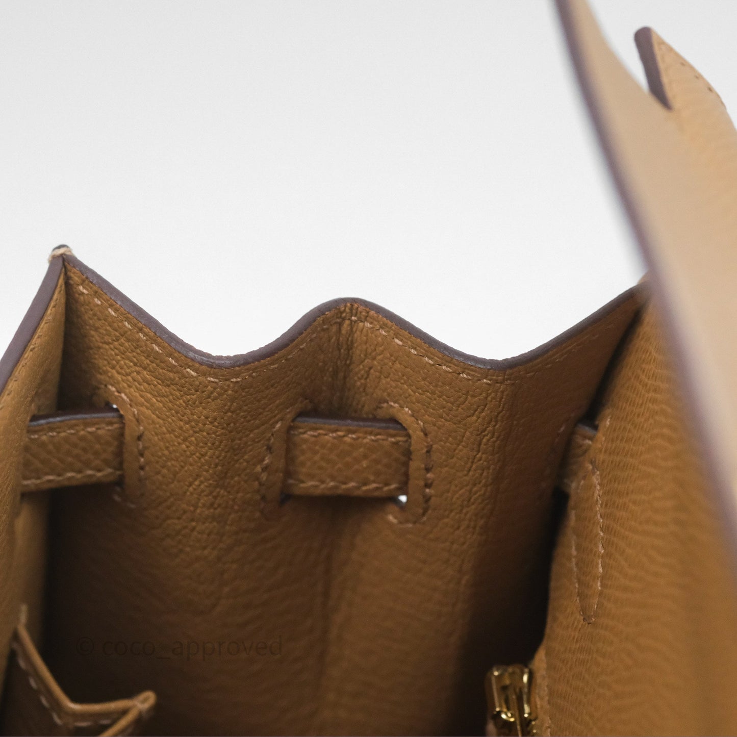 Hermès Sellier Kelly 25 Chai 0M Epsom Gold Hardware
