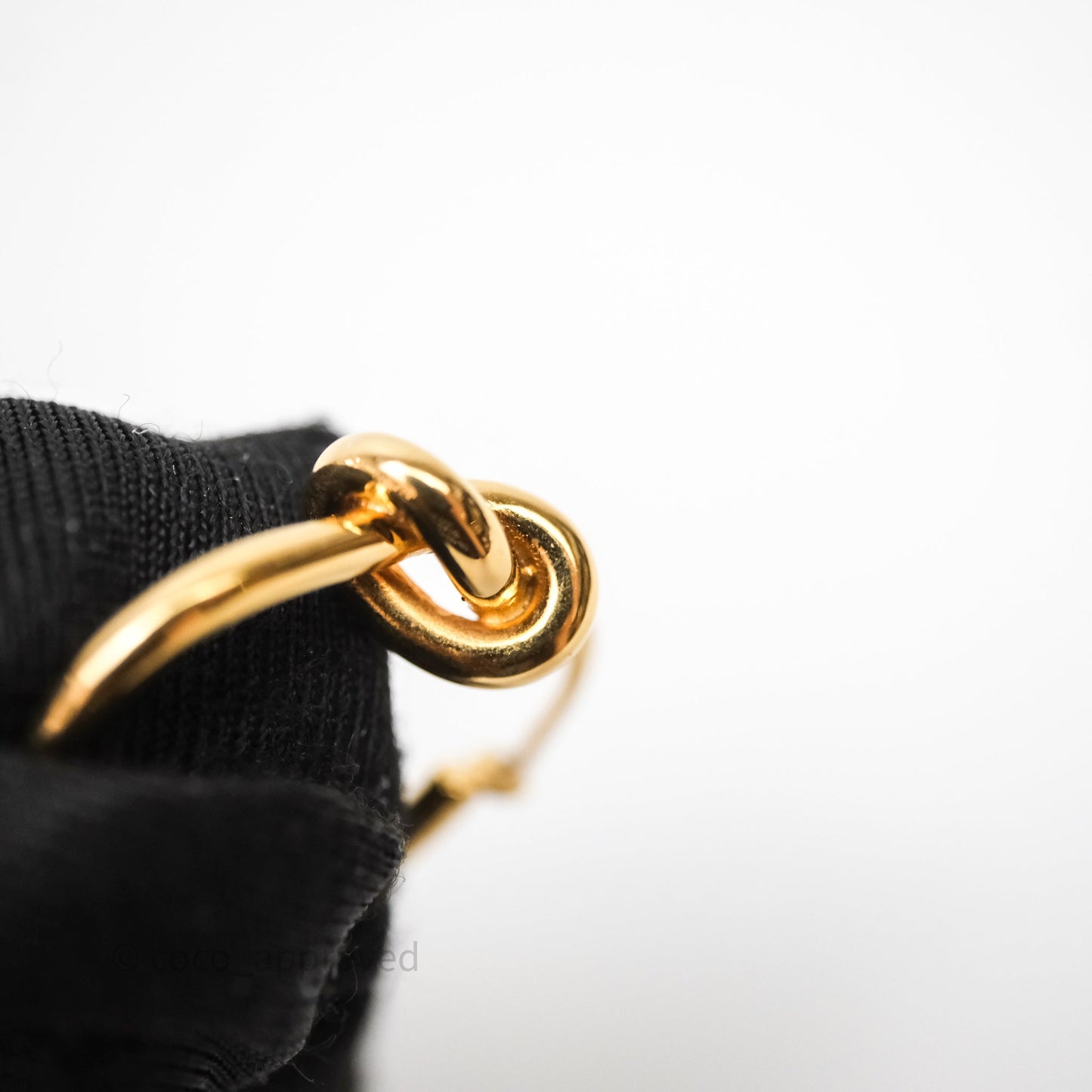 Celine Knot Hoop Earrings Gold Tone
