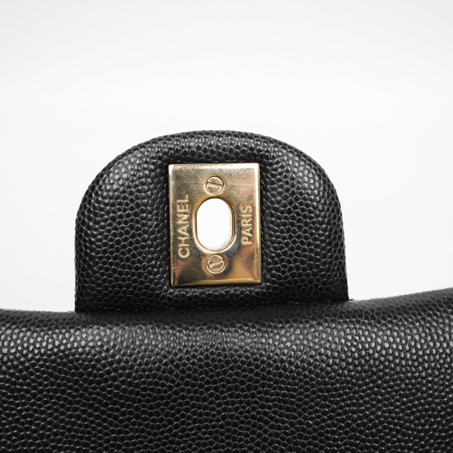 Chanel Mini Square Quilted Black Caviar Gold Hardware