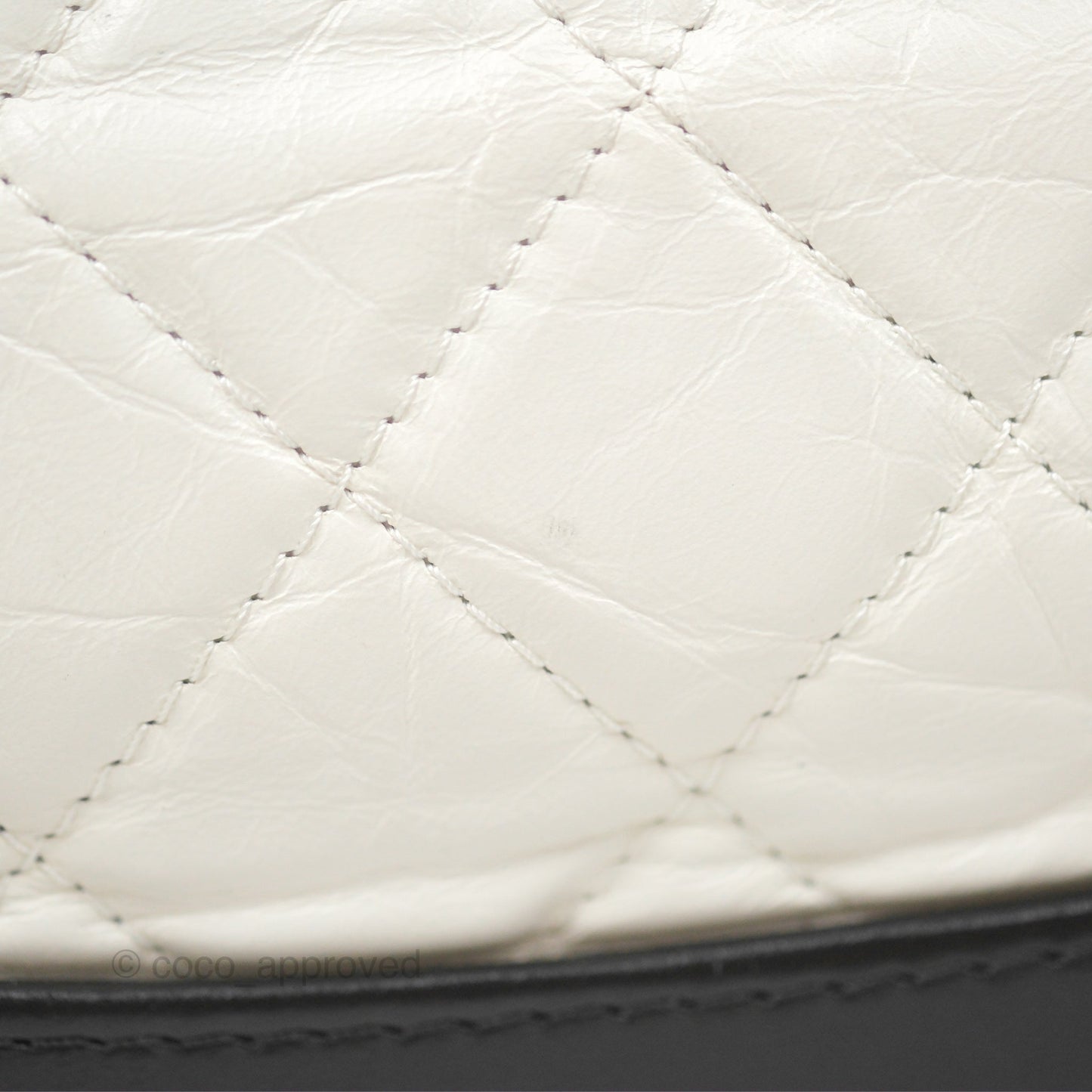 Chanel Small Gabrielle Backpack White Black Aged Calfskin