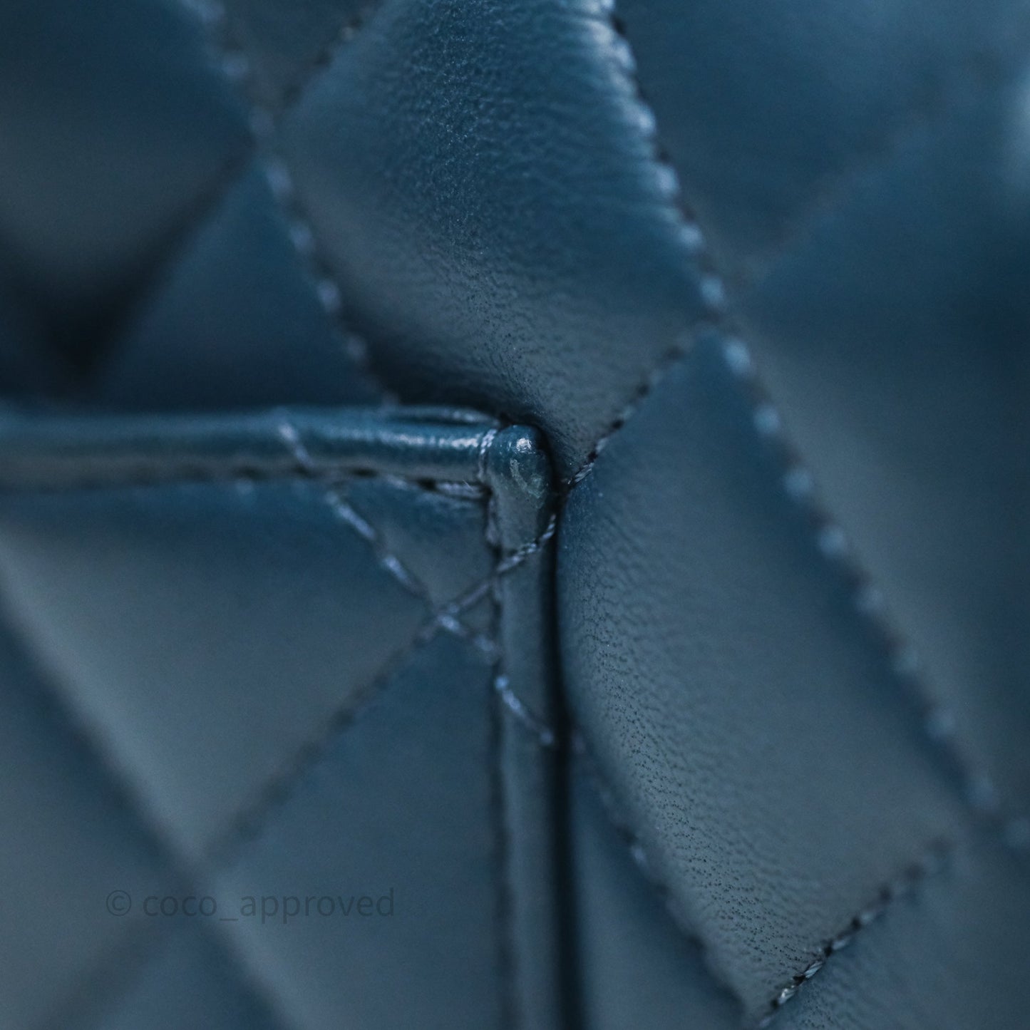 Chanel Mini Rectangular Quilted Navy Lambskin Silver Hardware