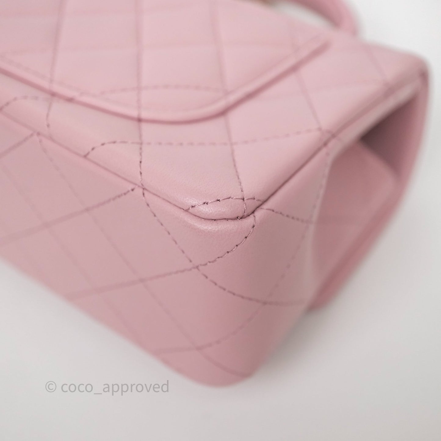 Chanel Top Handle Mini Rectangular Flap Lilac Pink Lambskin Gold Hardware