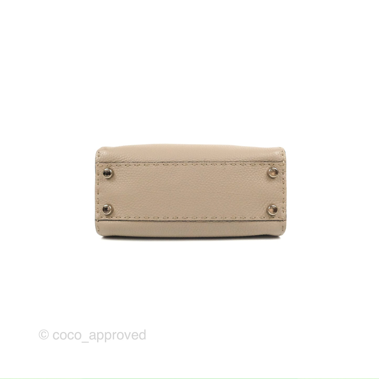 Fendi Mini Peekaboo Dove Grey Selleria Bag Cuoio Romano Python