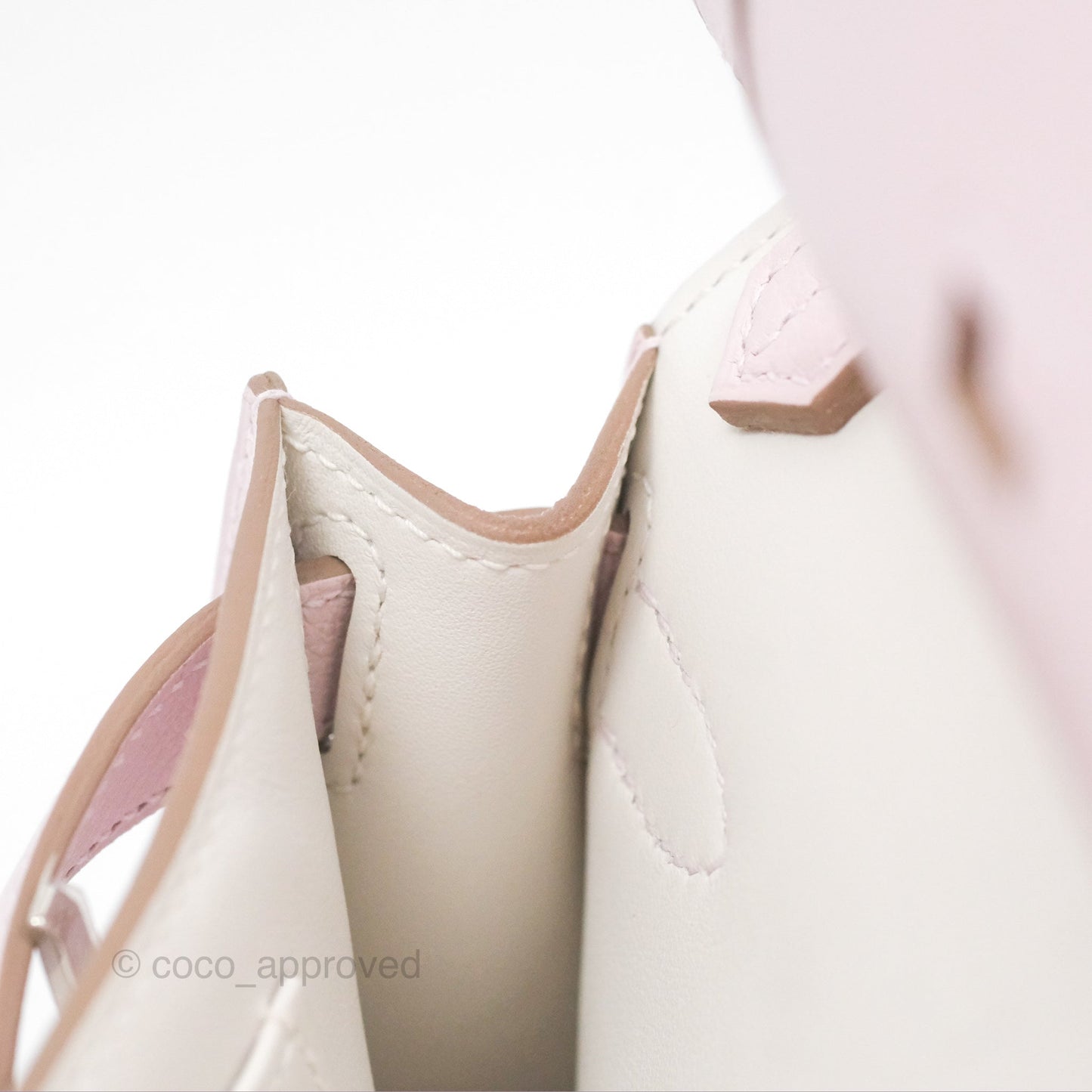 Hermès Mini Jypsiere Mauve Pale Evercolor Palladium Hardware