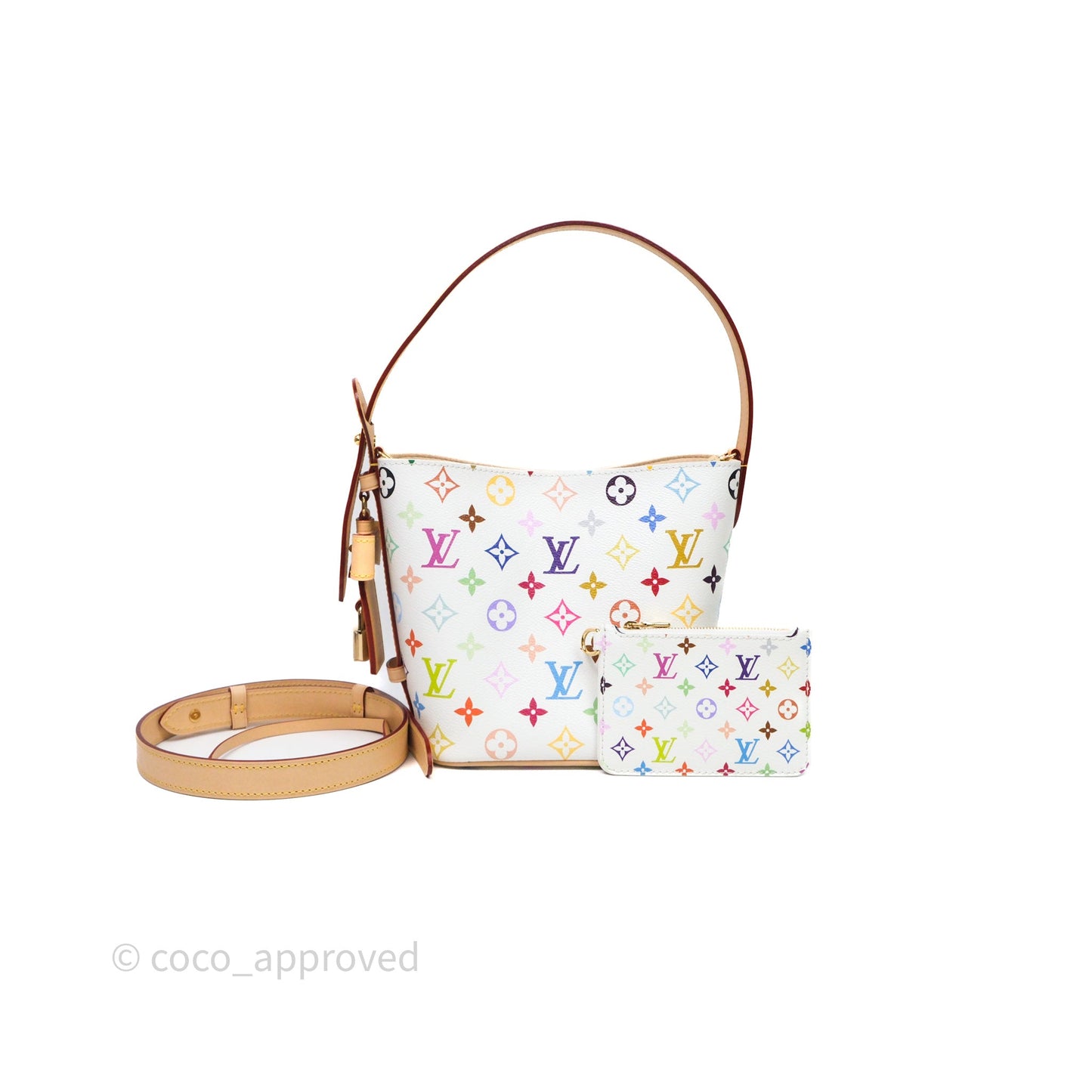 Louis Vuitton x Takashi Murakami All In BB Bag Multicolore Blanc Monogram Canvas