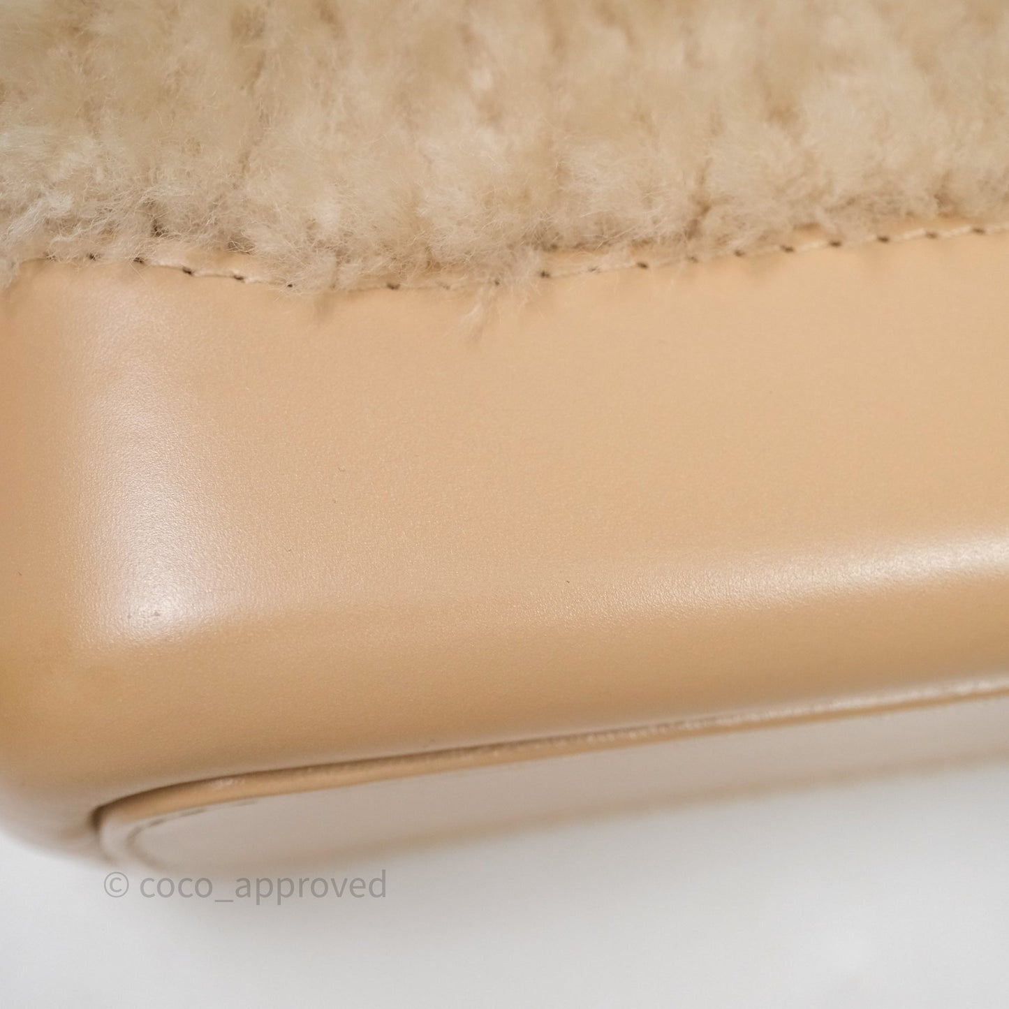 Chanel Small Gabrielle Hobo Shearling Beige Mixed Hardware