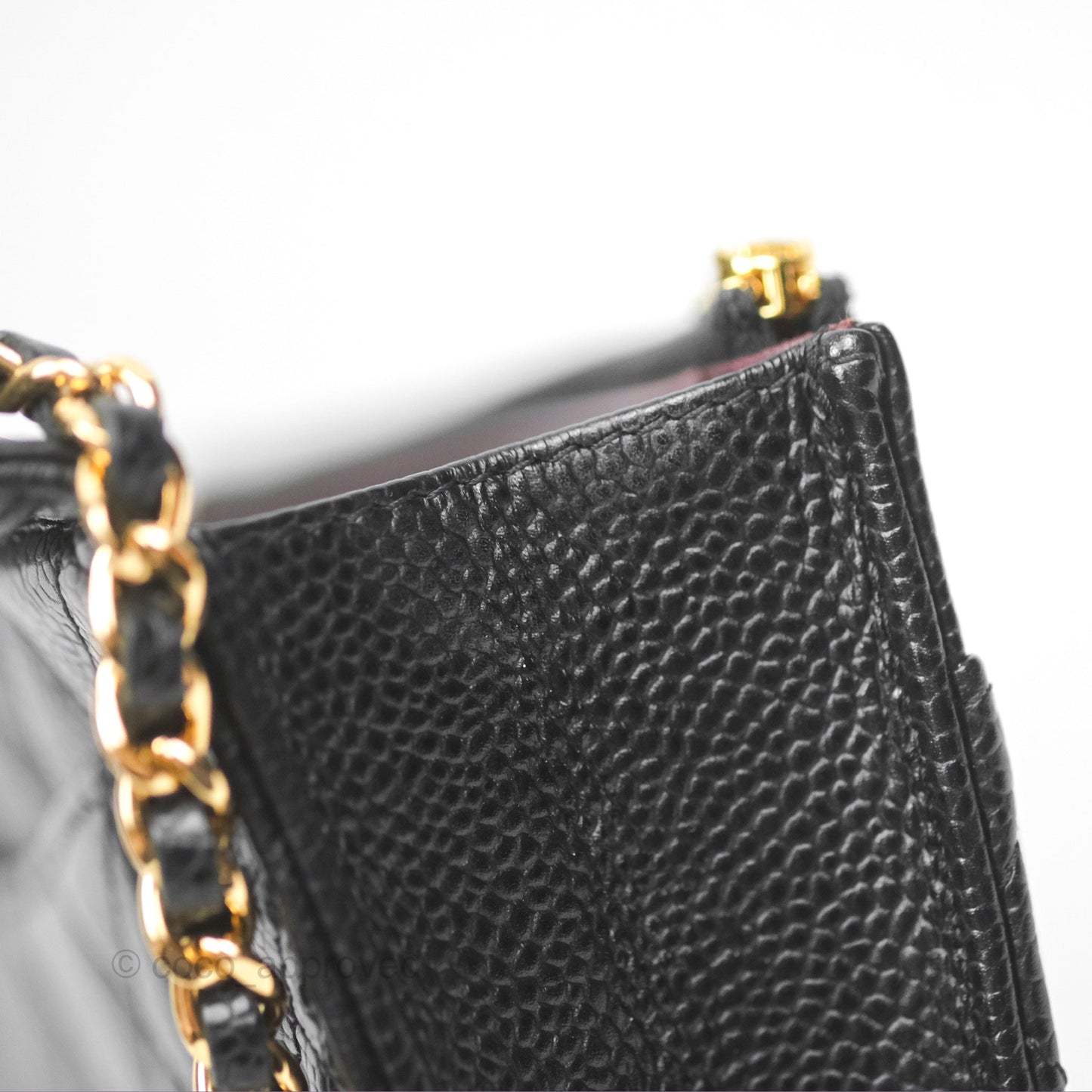 Chanel Classic Wallet On Chain WOC Quilted Black Caviar Gold Hardware