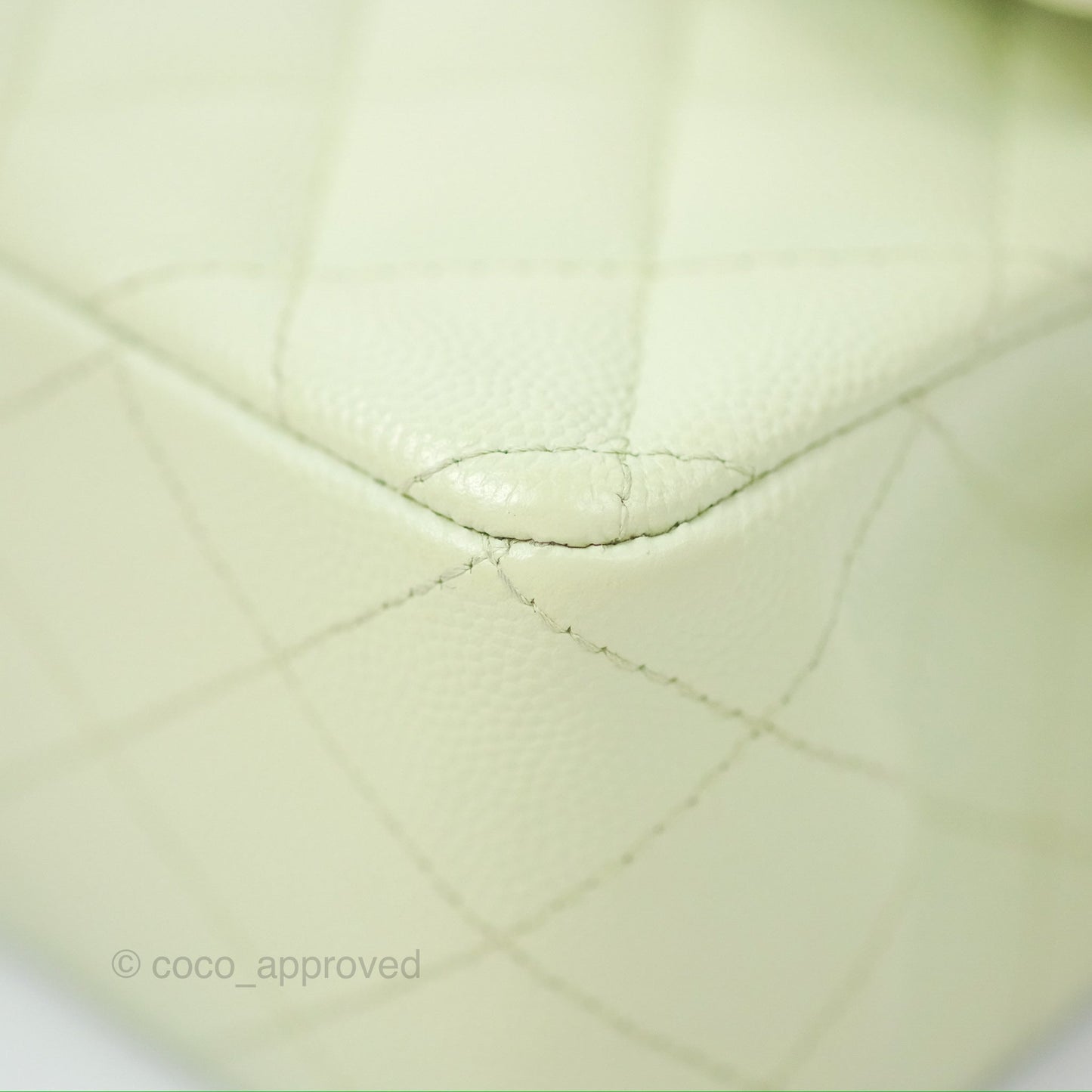 Chanel Small Quilted Classic Flap Mint Green Caviar Gold Hardware 22C