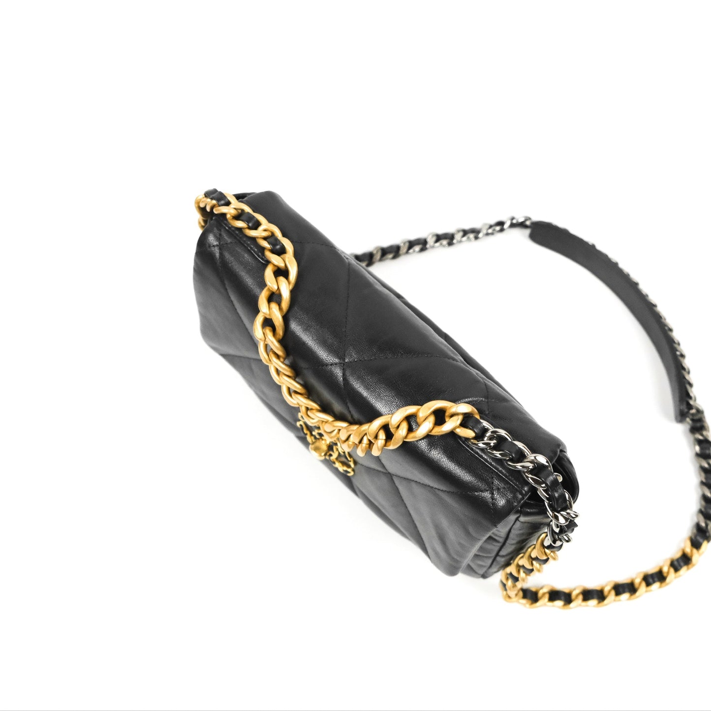 Chanel 19 Small Black Goatskin Mixed Hardware