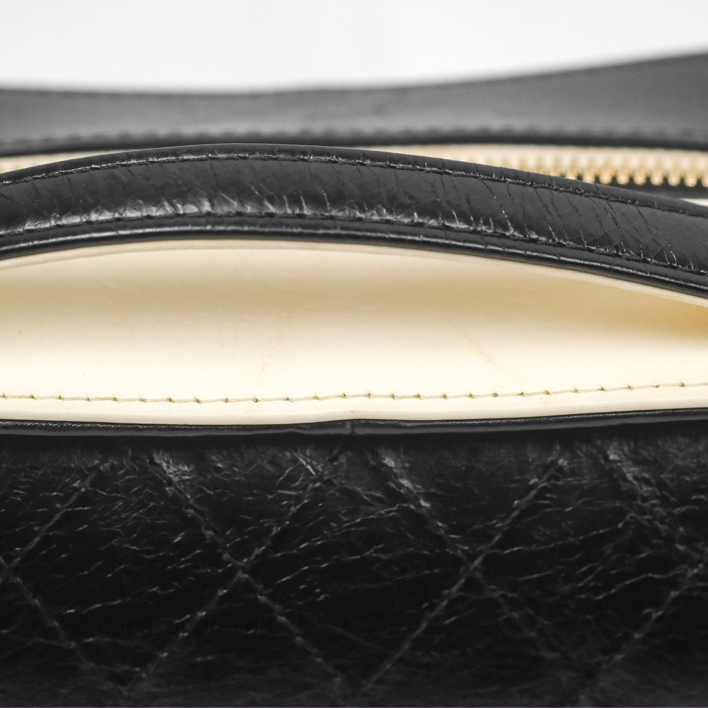 Chanel Camera Case Bag Black/White Calfskin Gold Hardware