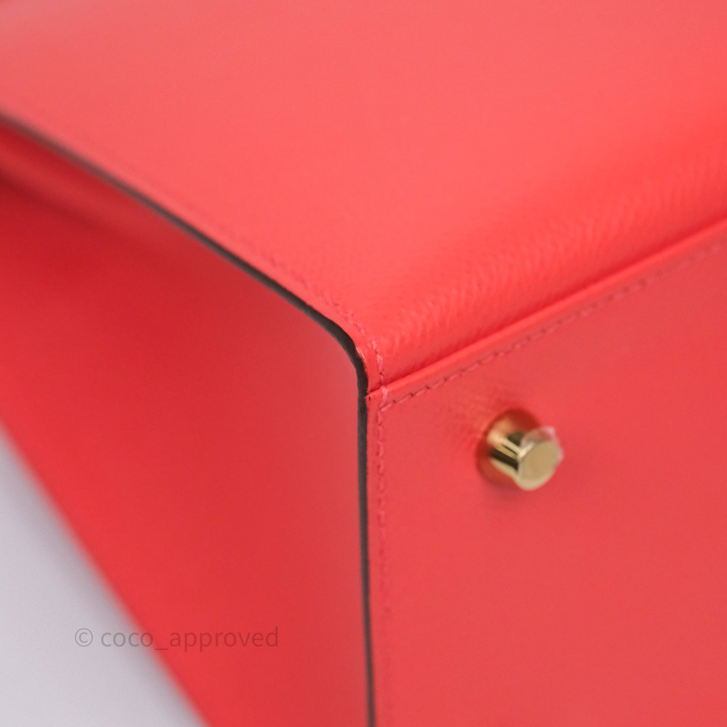 Hermès Sellier Kelly 28 Rose Jaipur Epsom Gold Hardware