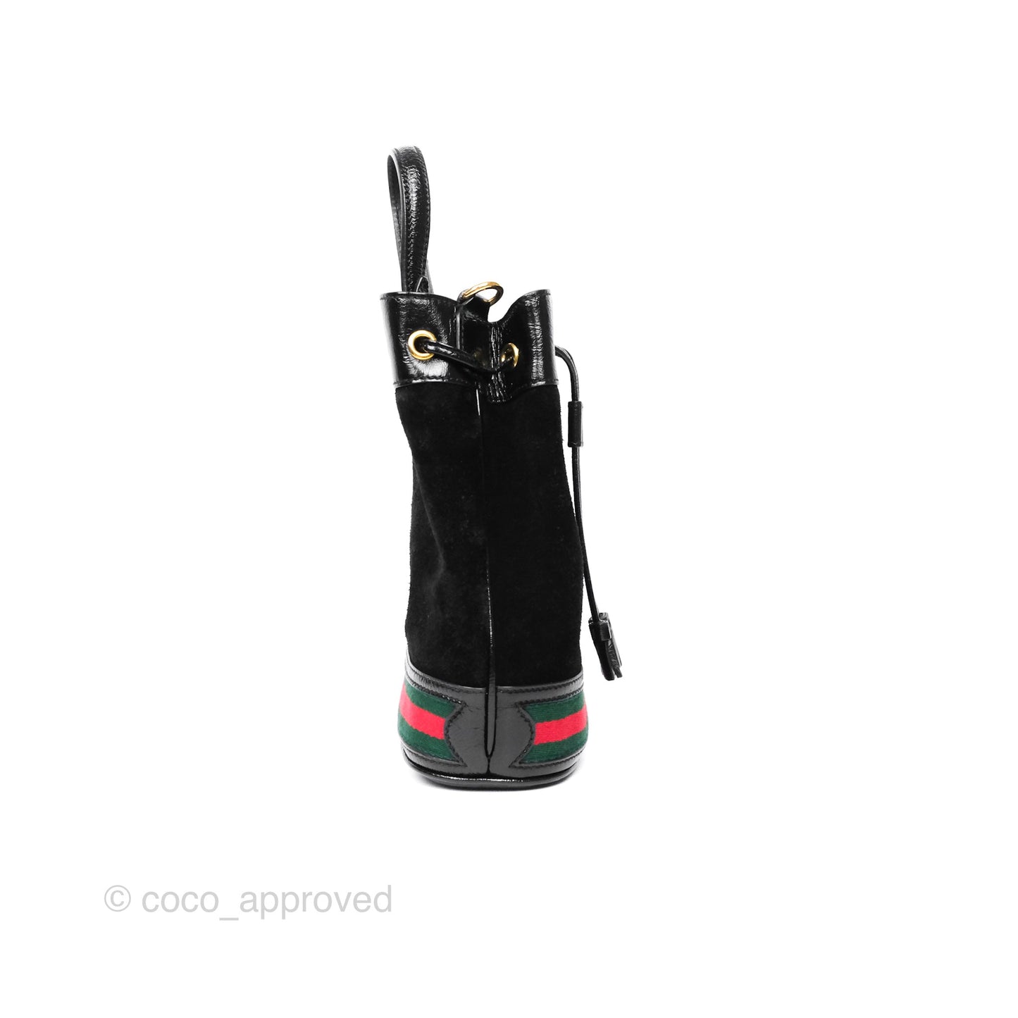 Gucci Small Ophidia Bucket Bag Black Suede