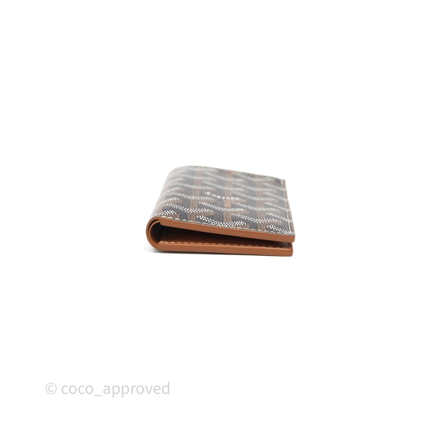 Goyard Saint Pierre Card Wallet Black/ Tan Goyardine
