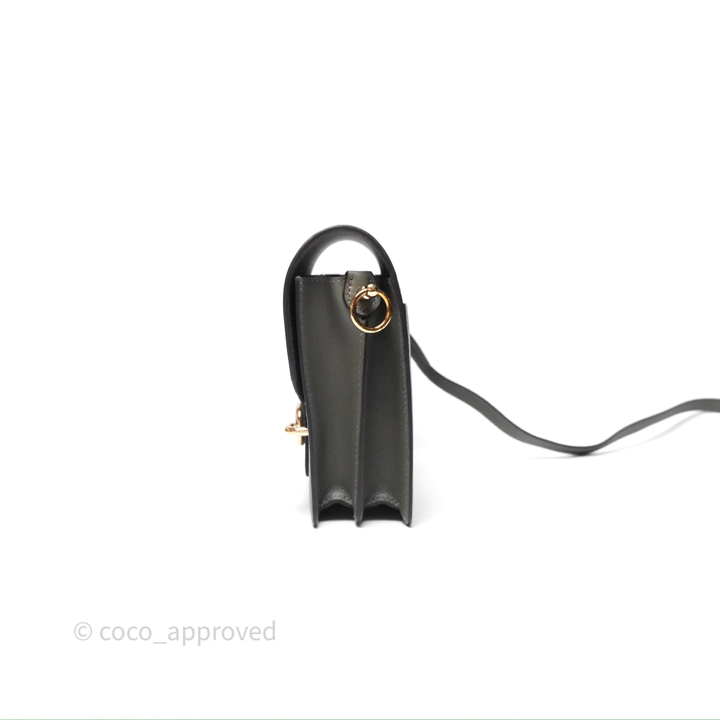Hermès Roulis Mini 18 Gris Meyer 0L Evercolor Permabrass Hardware