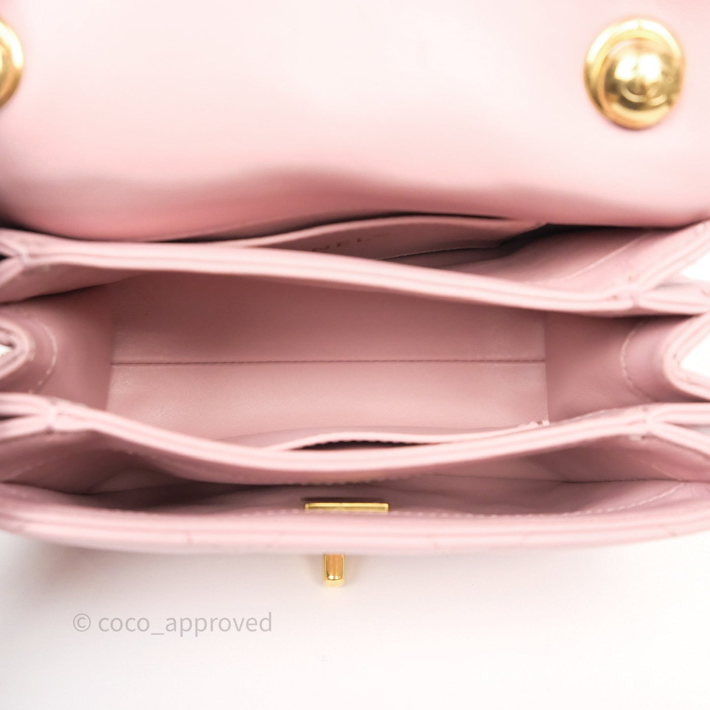 Chanel Mini Color Match Flap Quilted Pink Lambskin Aged Gold Hardware