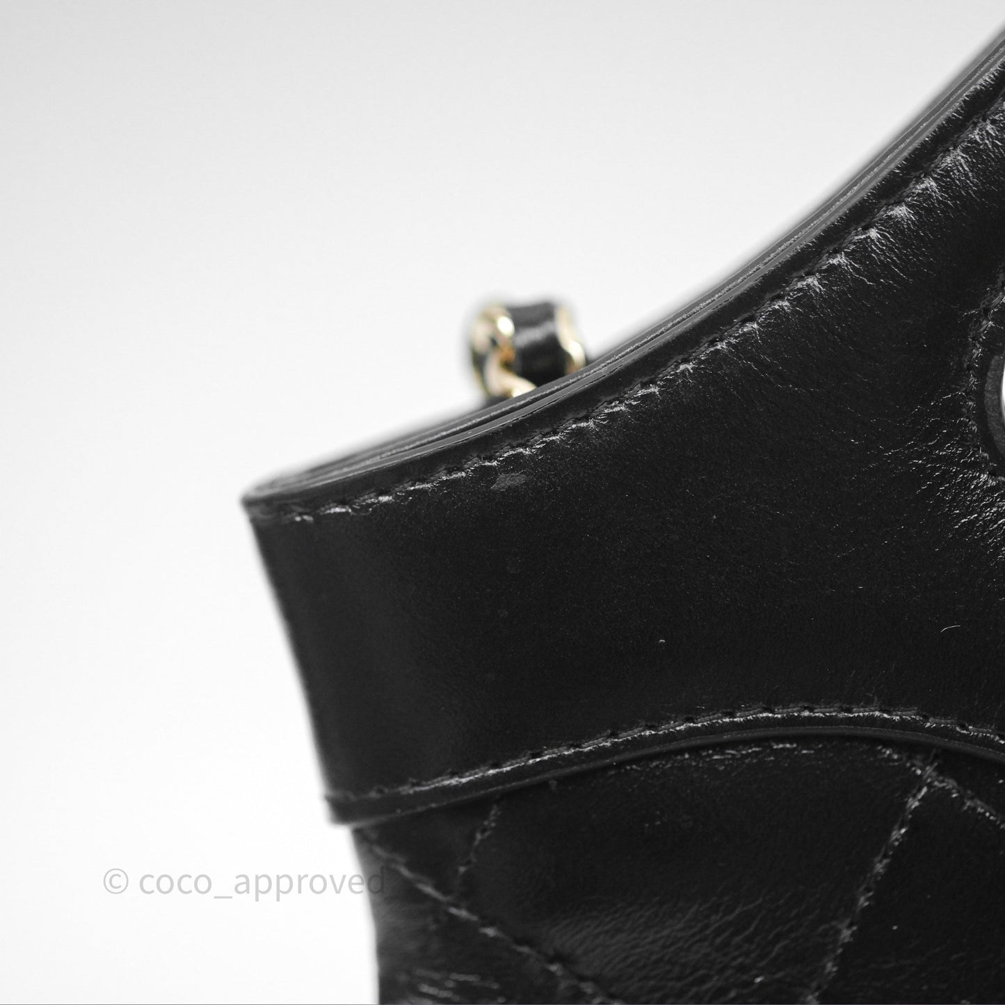 Chanel Nano 31 Black Shiny Calfskin Gold Hardware 24C