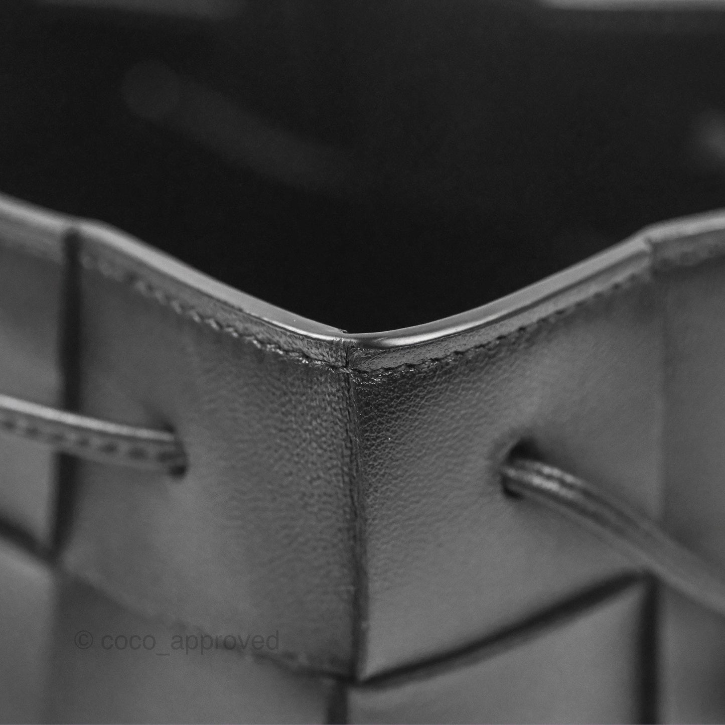 Bottega Veneta Small Cassette Bucket Bag Black Lambskin
