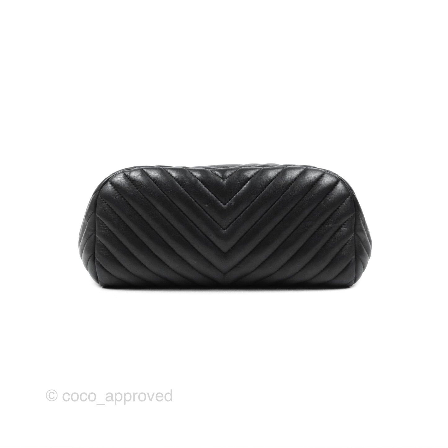 Chanel Medium Chevron Urban Spirit Backpack Black Calfskin Silver Hardware
