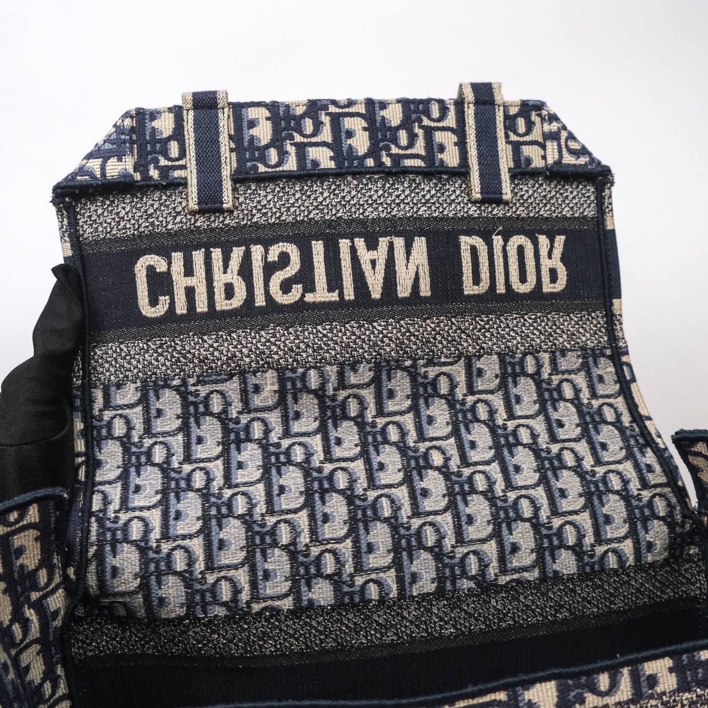 Christian Dior Medium DiorCamp Messenger Bag Oblique Embroidery Blue
