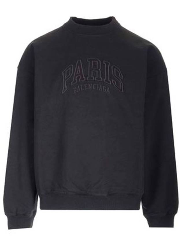 Luxury Balenciaga Cities Paris Regular Fit Sweatshirt Black