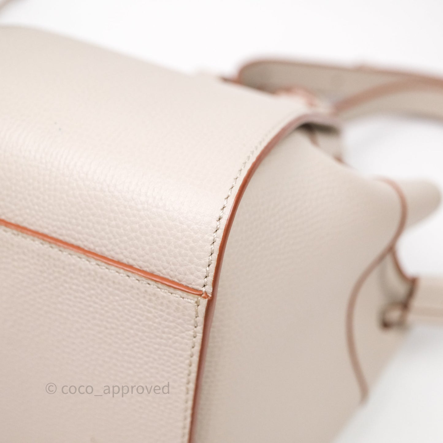 Loewe Mini Hammock Drawstring Light Ghost Calfskin
