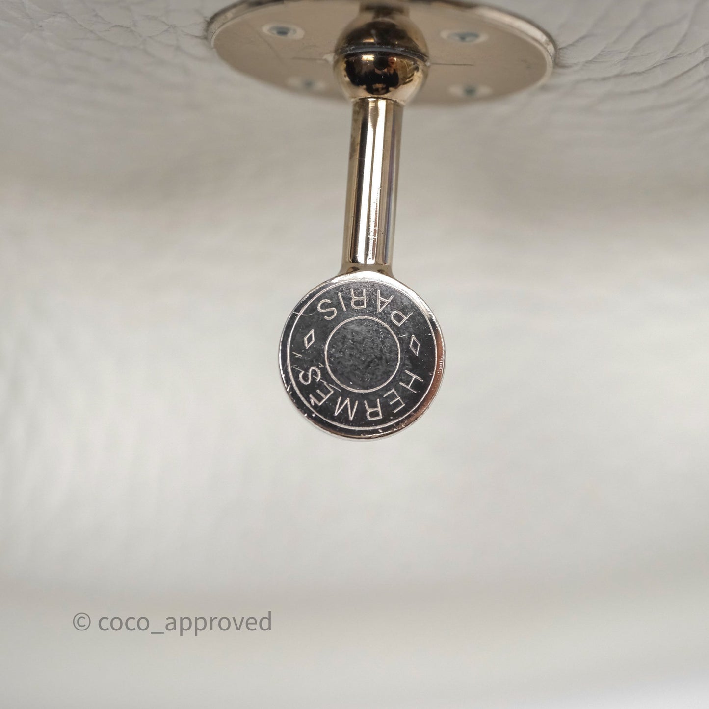 Hermès Lindy 30 White Clemence Palladium Hardware