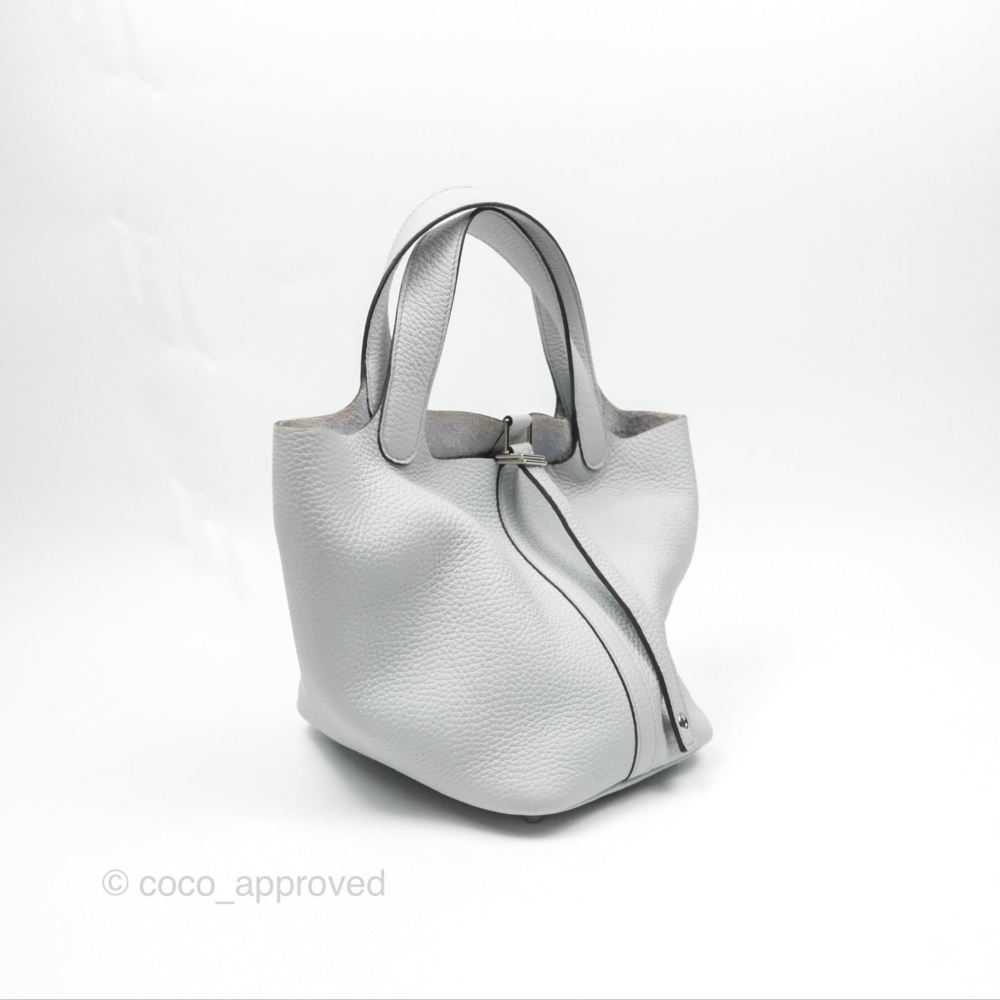 Hermès Picotin Lock 18 Bleu Pale Taurillon Clemence Palladium Hardware