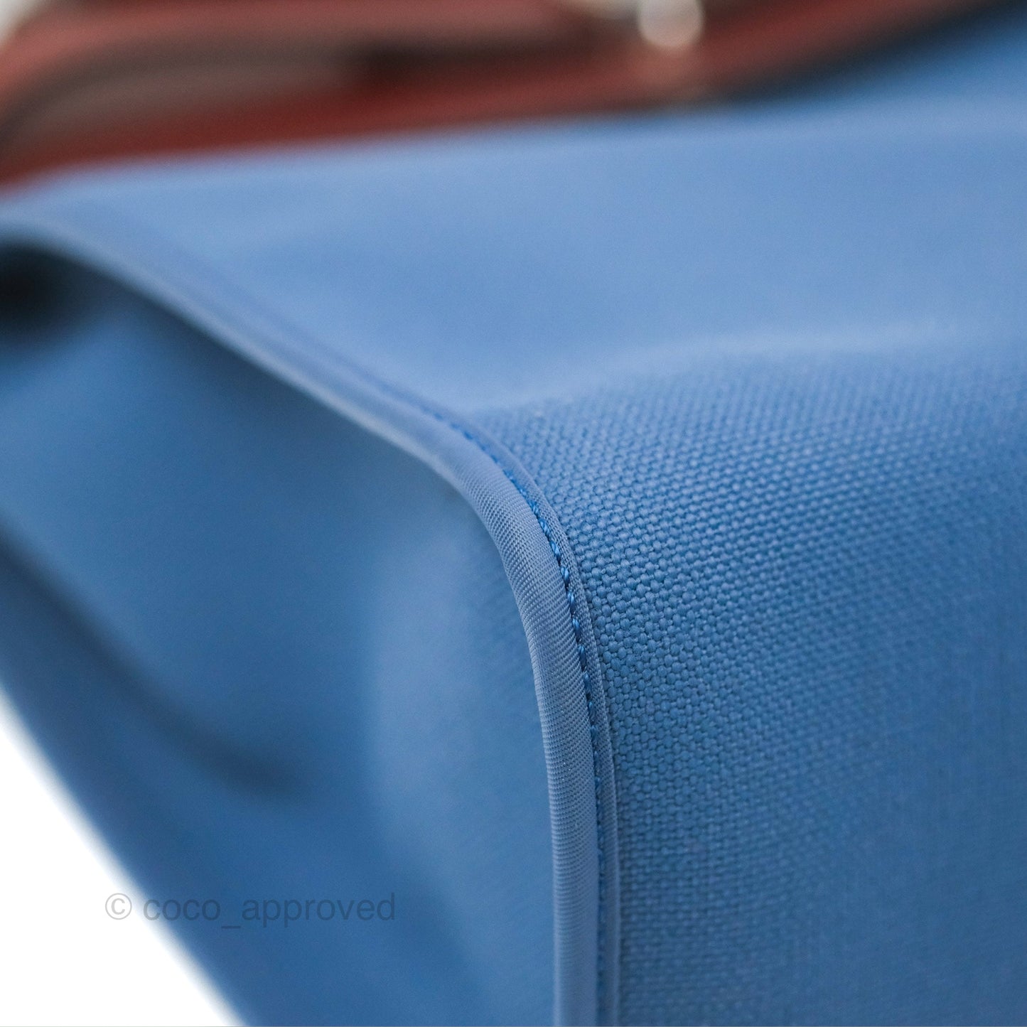 Hermès Herbag Zip 31 Rouge H/Bleu Agate Canvas Palladium Hardware