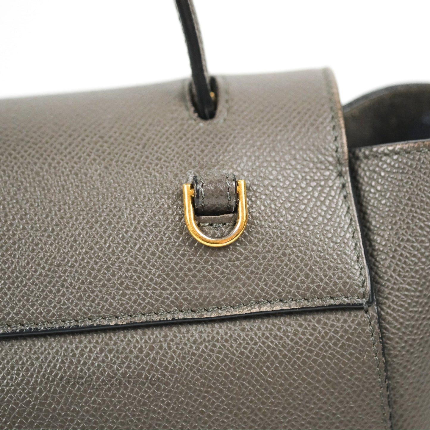 Celine Nano Belt Bag Grey Grained Calfskin Gold Hardware