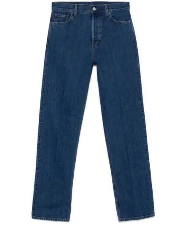 Luxury Gucci Trending 2025 Logo Lasered Denim Jeans Dark Blue